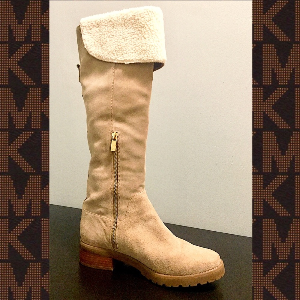 Michael Kors beige Whitaker boots